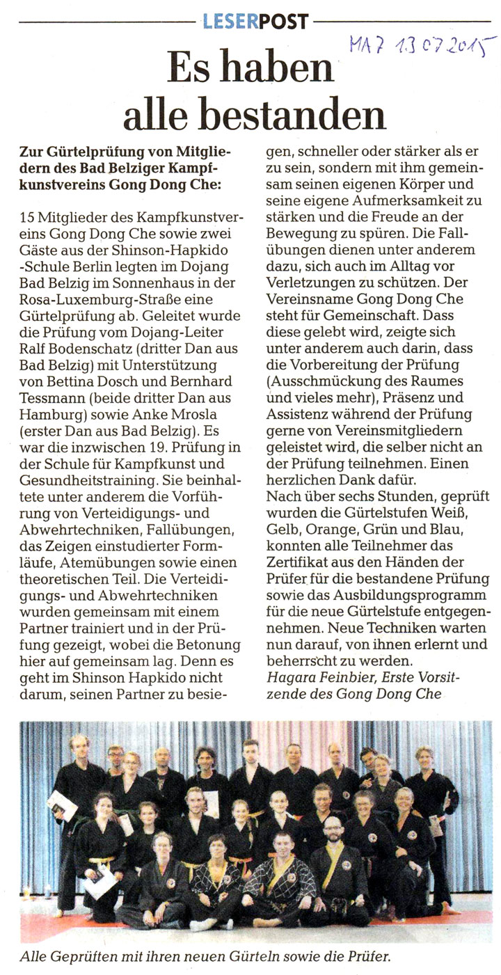 Es haben alle bestanden – 15 07 13 MAZ